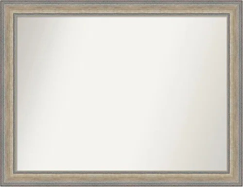 Miniatura 465 de Amanti Art Espejo de baño plateado para sobre fregadero, 28 x 47 pulgadas, espejo rectangular de plata imperial, marco de madera tradicional de gran