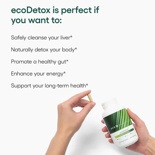 Miniatura 5 de EcoNugenics ecoDetox Suplemento para desintoxicación hepática y limpieza corporal total – Ayuda a mejorar la salud digestiva y la energía