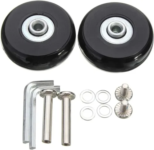 F-BER Kit de reemplazo de ruedas de equipaje para maleta, ruedas OD40-2.520 in, ABEC 608zz, juego de 2