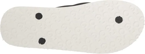 Miniatura 4 de HUGO Chanclas con estampado de rayas y logotipo de Script para hombre, Alabastro brillanteNegro oscuro