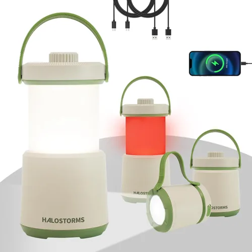 Miniatura 8 de Linterna LED de camping recargable, 800 lm, 230 horas de tiempo de funcionamiento, 5 modos de luz de campamento con luz roja, linterna impermeable