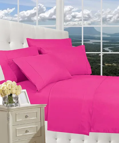 Miniatura 2 de CELINE LINEN Lujoso juego de sábanas de 4 piezas de calidad hotelera más suave de 1500 hilos, sin arrugas, bolsillo profundo de hasta 16 pulgadas