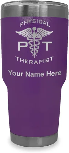 Miniatura 11 de LaserGram PT Physical Therapeut, vaso aislado al vacío de 20 onzas, grabado personalizado incluido (negro)