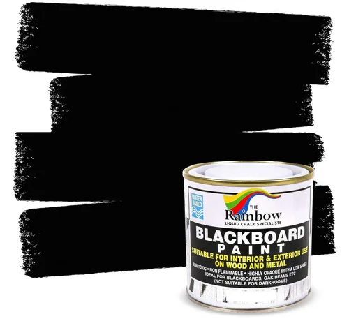 Pintura para pizarra de tiza - Aplica con brocha en madera, metal, vidrio, pared, paneles de yeso, marcos o cualquier superficie. Usar con bolígrafo