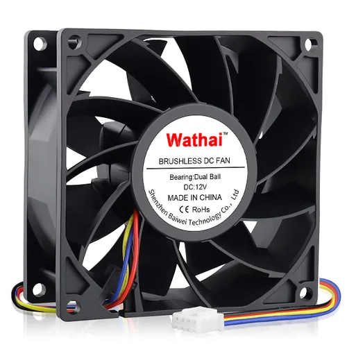Miniatura 8 de Wathai Ventilador de PC de 3.150 in x 0.984 in PWM 12 V 4 pines ventilador de alta presión estática para caja de servidores CPU enfriador