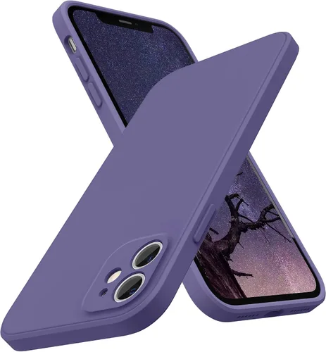 Miniatura 24 de SURPHY Diseño para iPhone 11 con protección de cámara, diseño delgado de borde recto, funda de silicona líquida para iPhone 11 de 6.1 pulgadas, negro