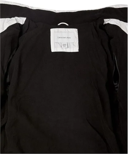 Miniatura 4 de Calvin Klein Chaqueta larga con capucha y forro polar para niñas
