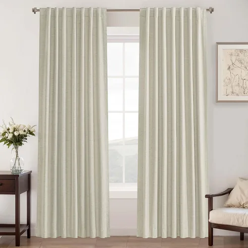 Miniatura 51 de UHITECH Cortinas opacas de 35 pulgadas de largo para sala de estar, 2 paneles, cortina opaca corta para cocina para ventanas pequeñas, cortinas