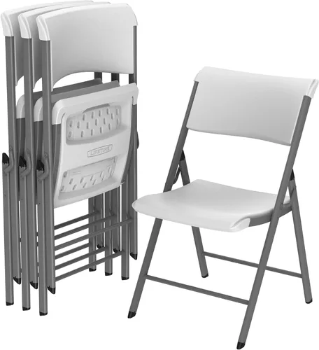 Miniatura 12 de LIFETIME Silla plegable con marco A, paquete de 4, almendra