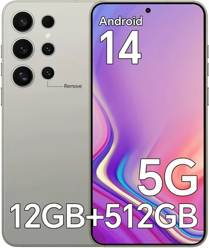 Miniatura 9 de Teléfonos desbloqueados, 12GB+512GB teléfonos Android desbloqueados, 5G Android 14 Smartphone, Snapdragon888, 5000mAh (plateado)