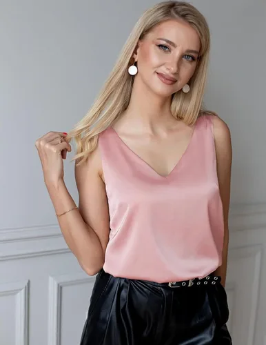 Miniatura 3 de Maysoar 2 Pcs Womens Silk Satin Tank Tops V Neck Camisole Flowy Tank Top Blouses