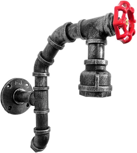 Miniatura 4 de Lámpara de pared industrial de granja retro con interruptor, lámpara de pared de metal antiguo para bar, pasillo, escaleras, balcón, cafetería