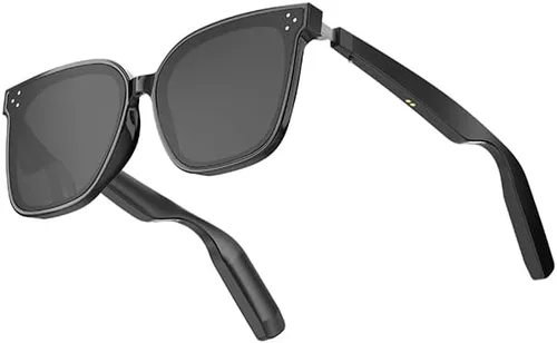 Lentes de sol inteligentes Bluetooth para hombres y mujeres, gafas de audio con altavoces, protección UV400, asistente de voz, disparo remoto, carga