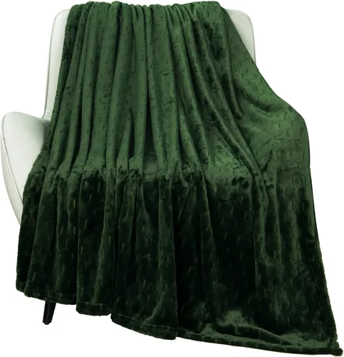 Miniatura 12 de TOONOW - Manta decorativa de vellón, supersuave, afelpada, cómoda y mullida, con patrón geométrico, franela de microfibra, para sillón, cama y sofá