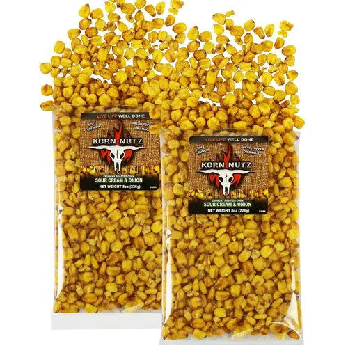 Miniatura 10 de Ranch, BBQ, granos de maíz crujientes salados Paquete variado de maíz tostado suave y crujiente Runnin' Wild Foods 1.5 libras en total