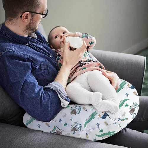 Miniatura 6 de Little Grape Land - Almohada de lactancia mejorada, lactancia materna y biberón durante 0 a 16 meses, funda suave lavable a máquina con relleno