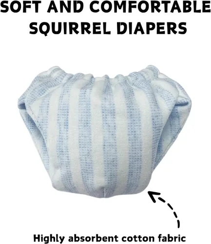 Miniatura 3 de Pañales lavables de ardilla – Pañales de tela reutilizables extra pequeños para mascotas, altamente absorbentes, a prueba de fugas, pantalones 3