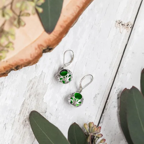 Miniatura 65 de Bottled Up Designs Aretes de encaje vintage hechos a mano, plata esterlina, ecológicos, fabricados en Estados Unidos, regalos de cumpleaños, día