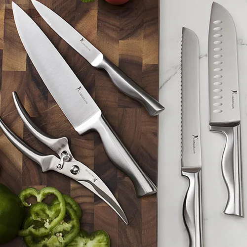 Miniatura 6 de Kangdelun Juego de cuchillos de cocina ultra afilados de 15 piezas con bloque de madera