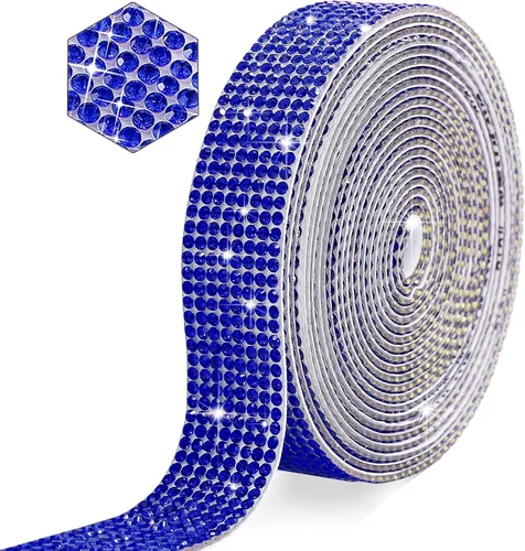 Miniatura 10 de Tiras autoadhesivas de diamantes de imitación de cristal para manualidades con diamantes de imitación de 0.079 pulgadas para manualidades, bodas