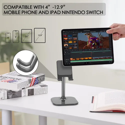 Miniatura 2 de Doboli Soporte para Teléfono Celular, Soporte para Teléfono de Escritorio, Soporte para Teléfono Compatible con iPhone y Todos los Teléfonos Móviles
