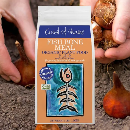 Miniatura 2 de Coast of Maine, 3 libras (paquete de 2) harina de huesos de pescado orgánico para plantas y calcio, con certificación OMRI, promueve la floración
