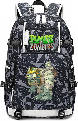 Miniatura 17 de ISaikoy Game Plants vs. Zombies - Mochila de hombro para libros, mochila escolar, color gris, Gris 15, Mochilas Daypack