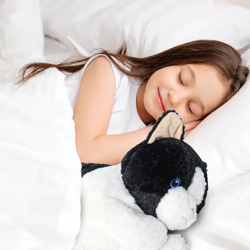 Miniatura 4 de Wepop Animales de Peluche con Peso de 5 Libras, Peluche de Gato Grande de 24 Pulgadas con Peso, Almohadas de Peluche para Abrazos, Regalos
