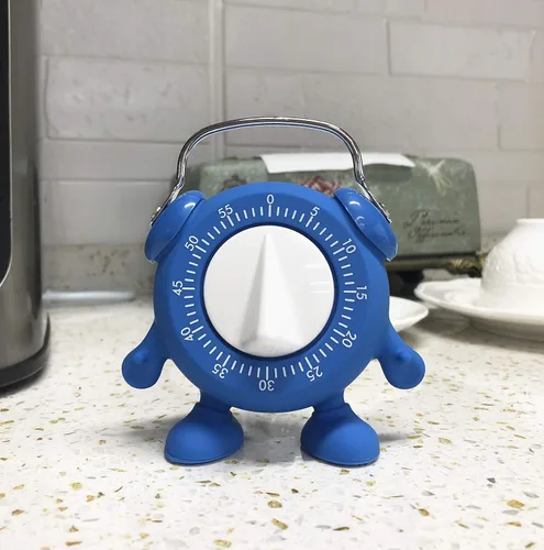 Miniatura 2 de Temporizador, para cocina, horneado, enseñanza, cocina, huevo, entrenamiento para niños, lindo temporizador mecánico de cuerda de 60 minutos