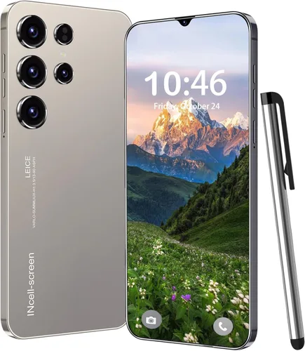 Teléfono desbloqueado C24, pantalla de 6.3 pulgadas, teléfono inteligente Android 14, teléfono celular 4+128GB, batería grande de 6800 mAh, pantalla