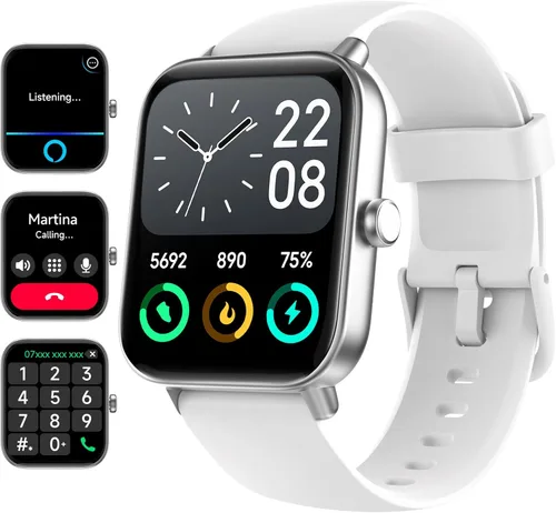 Miniatura 10 de Relojes inteligentes para hombres y mujeres, para hacer o responder llamadas, Alexa integrado, rastreador de actividad física HD de 1.8 pulgadas