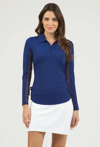 Miniatura 7 de IBKUL Polo de manga larga con protección solar UPF 50+ Icefil Cooling, longitud ajustable, 48000