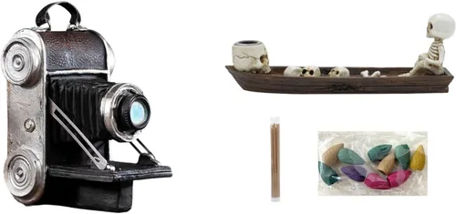 Miniatura 5 de Fenteer Estatua de cámara de resina coleccionable, soporte para quemador de barco, decoración artística retro, adecuada para estudios fotográficos