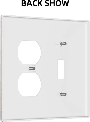 Miniatura 233 de Placa Decorativa de Pared de Granja Rústica con Cuerno de Madera para Puerta de Granero 1 Banda Duplex Cubiertas de Toma Eléctrica Soltera
