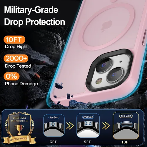 Miniatura 158 de Fuerte magnético para iPhone 11, compatible con Magsafe, [resistente a caídas de 13 pies] Funda trasera translúcida mate con sensación de piel