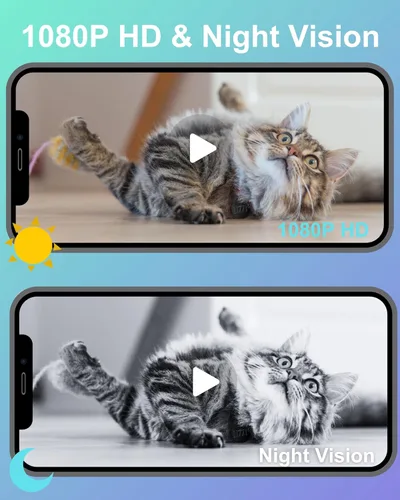 Miniatura 3 de Cámara Interior Inalámbrica 1080P, Cámara Wi-Fi para Seguridad del Hogar, Monitoreo de Mascotas, Detección de Movimiento y Visión Nocturna, Cámara