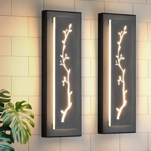 Miniatura 16 de tewei Aplique de Pared LED para Exteriores de Anochecer a Amanecer Iluminación Exterior, Accesorios de Iluminación Exterior Moderna Negro Mate Luces