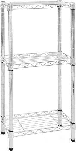 Miniatura 12 de Shelving Inc. Estantería de alambre cromado de 8 pulgadas de profundidad x 24 pulgadas de ancho con estantes de 3 niveles, capacidad de peso de 800