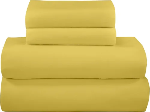 Miniatura 56 de Royale Linens - Juego de sábanas de 400 hilos, 100 % algodón cultivado en EE. UU., 4 piezas, sábana de satén, tamaño Queen - 1 sábana bajera, 1