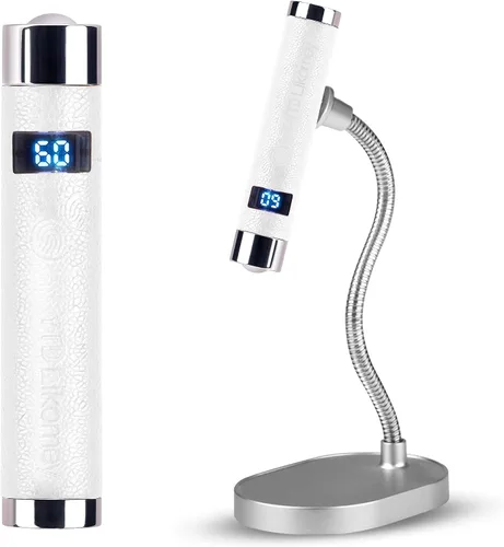 Miniatura 10 de YTD Likomey Lámpara LED UV de mano para esmalte de gel, mini luz de uñas púrpura de secado rápido con soporte plegable, recargable inalámbrico