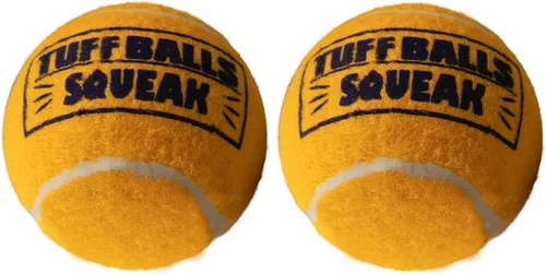 Miniatura 9 de PetSport Pelota de tenis chirriante para perros Paquete de 3 pelotas pequeñas (1.8 pulgadas) seguras para mascotas y bolas de goma extra gruesas