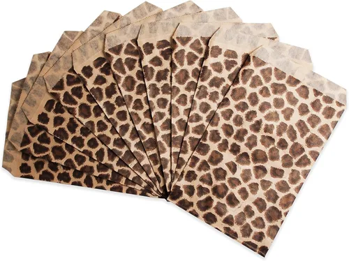 Miniatura 6 de 888 Display – 200 piezas de 4 x 6 pulgadas de papel de color leopardo, bolsas de regalo de compras y ventas