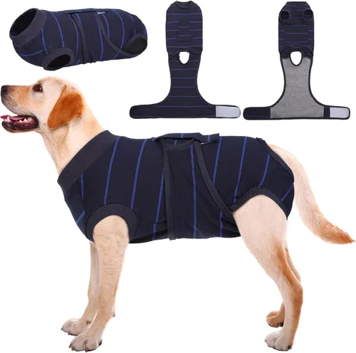 Miniatura 44 de Kuoser - Traje de recuperación para cirugía de perro, traje de recuperación suave y transpirable para perros, para esterilización femenina