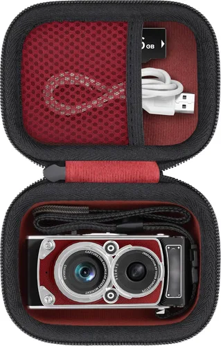 Miniatura 11 de Estuche para Cámara para Cámara Vintage Mini Digital CHUZHAO, Compatible con Cámara Compacta Retro de Estilo TLR Portátil Pequeña de Autofoco