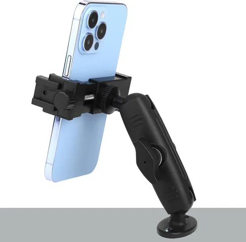 Miniatura 3 de Soporte de pared para teléfono, cabeza de bola, base de taladro de brazo largo de 360 grados para teléfono celular, iPhone 14 13, Samsung