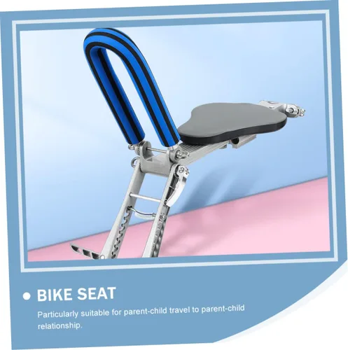 Miniatura 9 de POPETPOP 1 asiento de bicicleta para niño y niña, asiento de seguridad montado en la parte delantera para niños y niñas, adecuado para paseos
