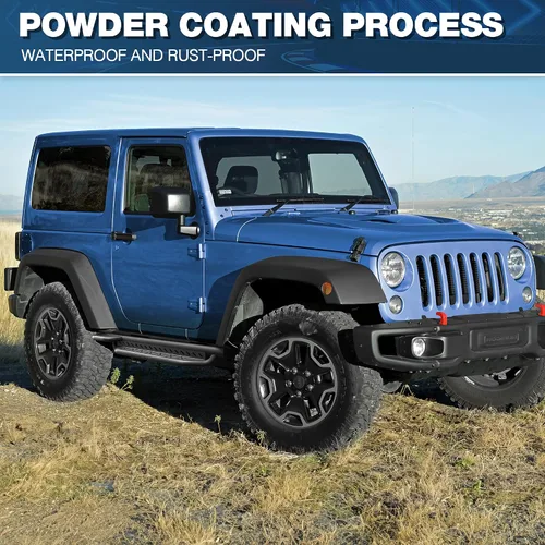 Miniatura 8 de Estribos para Wrangler JK 2007-2018, pasos de trabajo de acero resistente Heavy-Duty Work Steps, 550-LB Capacity, Easy Cab & Bed Access, Jobsite