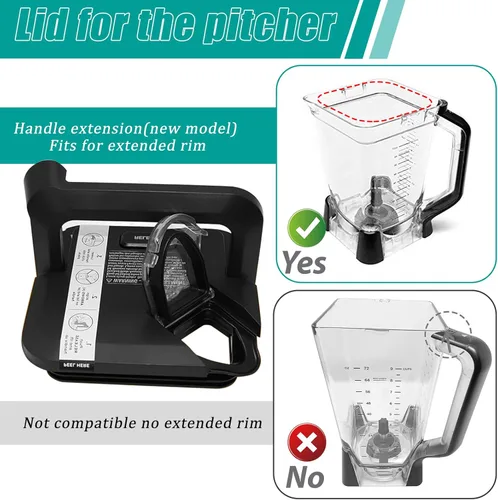 Miniatura 4 de Tapa de repuesto para licuadoras Ninja BL610 BL642 BL682 BN701 BN751 BN700 BN801, para repuesto de tapa de licuadora Ninja, piezas de repuesto