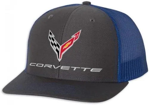 Miniatura 5 de SR1 Performance C8 Corvette Snapback Hat - Gorra trasera de malla estructurada Chevy