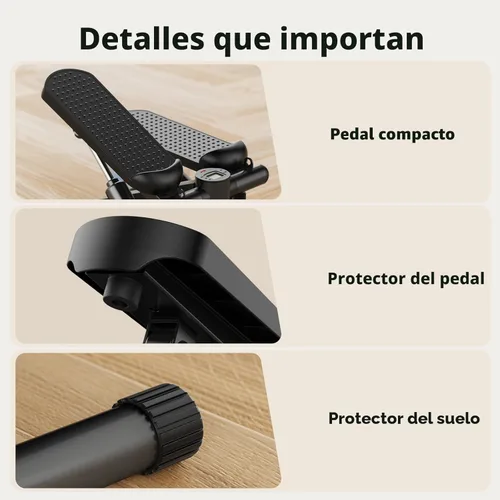 Miniatura 6 de OLIXIS Steppers para ejercicio en equipo de entrenamiento en casa, mini máquina de ejercicio para personas mayores, stepper de giro con bandas